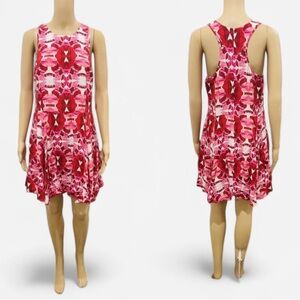 Lauren Gold floral flowy mini dress L